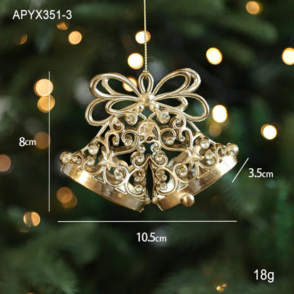 Christmas Tree Ornaments – Gold Plastic Balls with Butterfly, Dragonfly, Angel & Snowflake Decorations