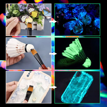 20/30g Fluorescent Luminous Pigment - Long-Lasting Glow-in-the-Dark Acrylic Paints for Artwork & Party Supplies
