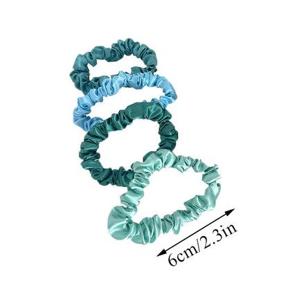10pcs Satin Hair Scrunchies Set – Colorful Women’s & Girls’ Hair Bands, Soft Fabric Hair Ties