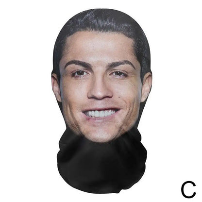 3D Balaclava Mask Hat - Seamless Kanye Face Mask for Pranks, Celebrity Hip Hop Hood Headgear