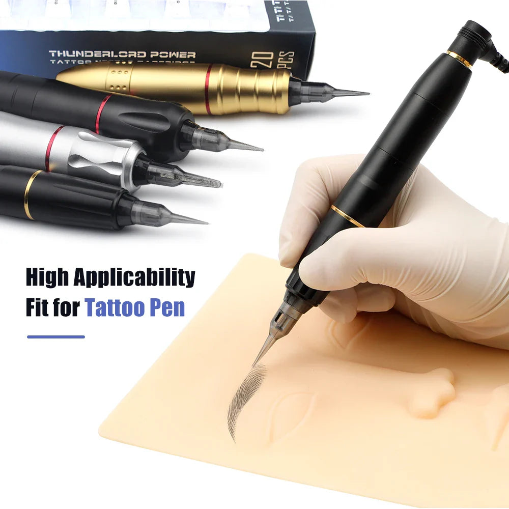 Thunderlord 20PCS 1R Tattoo Needle Cartridges – Round Liner with Membrane System for Permanent Makeup & Universal Machines