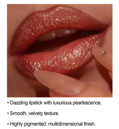 6 Colors Glitter Metallic Lipstick – Waterproof, Long-Lasting Diamond Pearlescent Lip Gloss for Moisturizing Sexy Lips