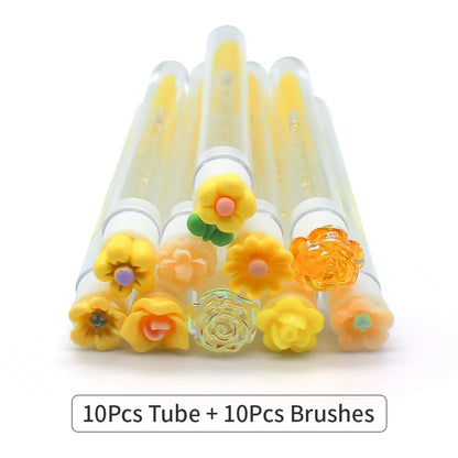 10/50PCS Reusable Eyelash & Eyebrow Brush Tubes — Replaceable Dust-Proof Wands Storage & Makeup Tool