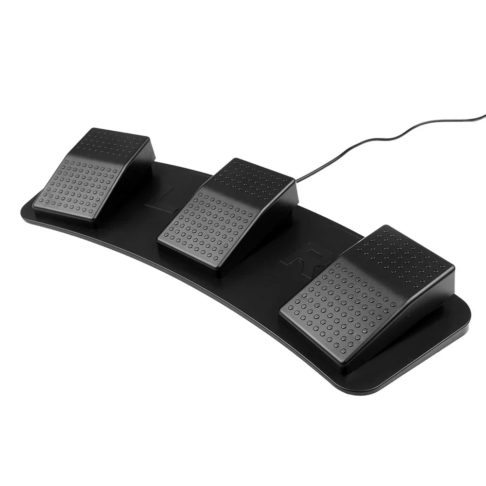 FS23-PM USB Triple Foot Switch — Multifunctional Mechanical Pedal for Music, Gaming & Image Control