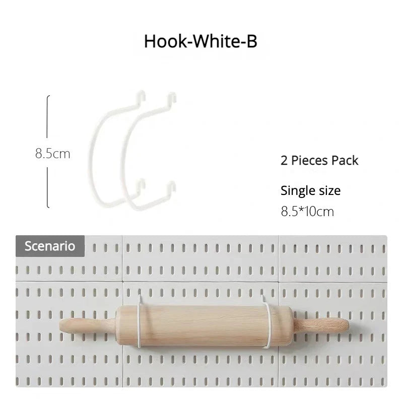 DIY Pegboard Hanging Shelf & Hooks – Wall Organizer for Garage, Kitchen & Room, No-Drill Storage Solution