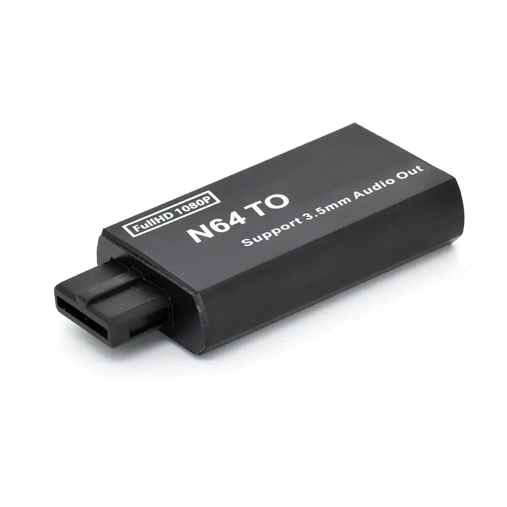 N64 to HDMI Converter Adapter — Plug & Play for N64/SNES/NGC (PAL/NTSC) with 3.5mm Audio Output