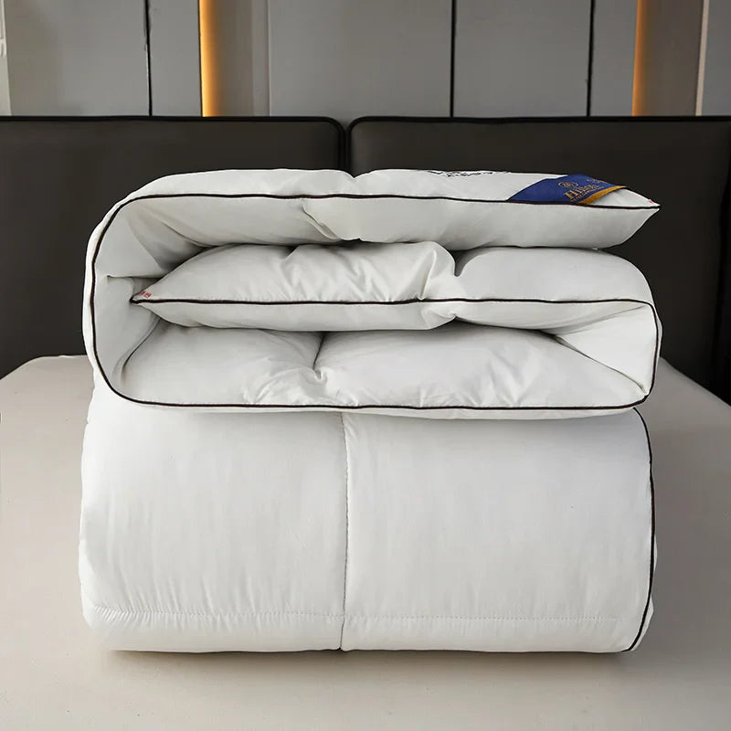 Hotel White Goose Down Duvet – 95% Fill, All-Season Quilt for Summer, Spring, Autumn & Winter