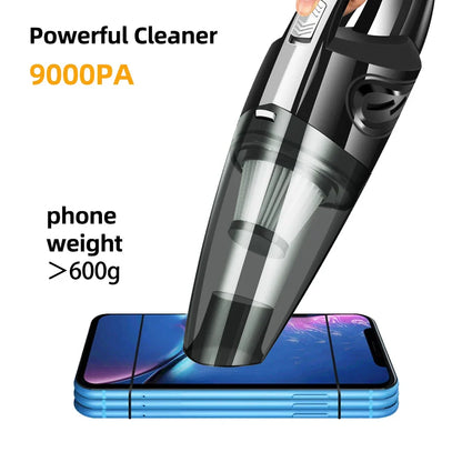 Wireless Handheld Vacuum Cleaner – Powerful Cyclone Suction, Rechargeable Quick-Charge for Car, Home & Pet Hair