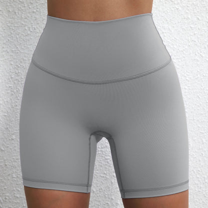 Women’s Solid Color Yoga Shorts – Compression Sport Leggings, Sweat-Wicking Training & Cycling Shorts with Pocket