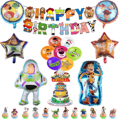 Disney Buzz Lightyear Foil Balloon – Toy Story Latex Party Decoration & Cake Topper for Kids