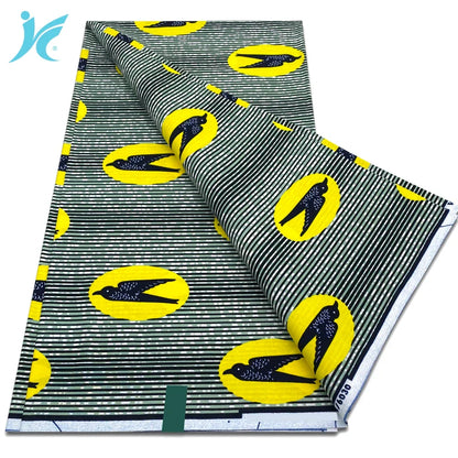 Classic African Wax Fabric - 100% Cotton Soft Ankara Pagne for Women's Dresses