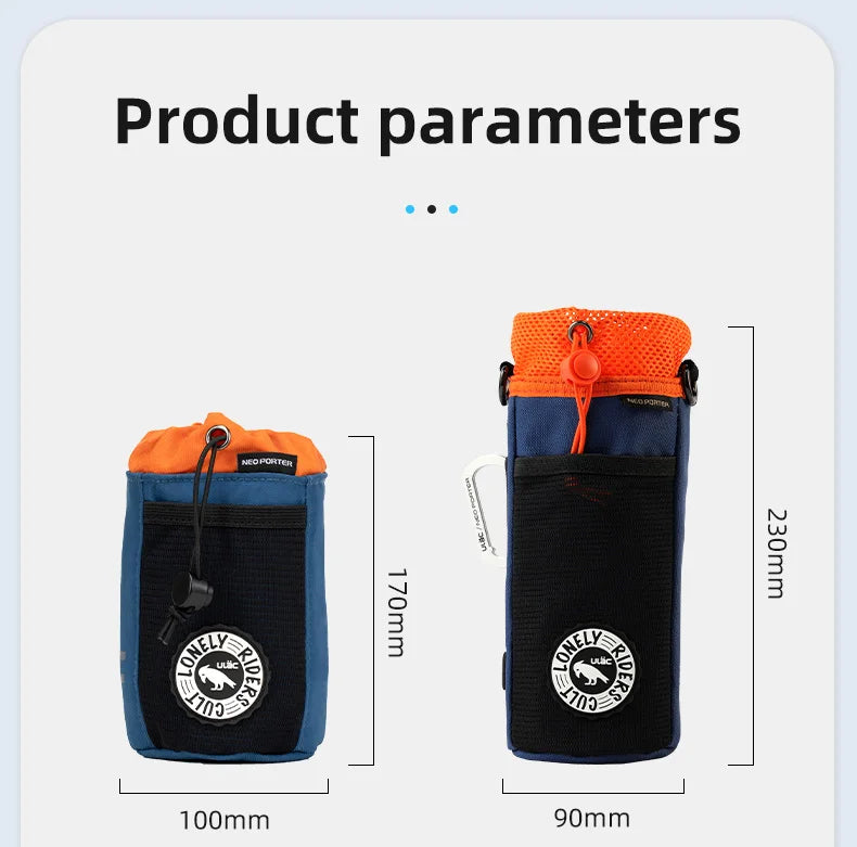 C-HOLD Bike Handlebar Stem Bag — Insulated Water Bottle & Snack Storage Pouch for Touring, Commuting, Bikepacking