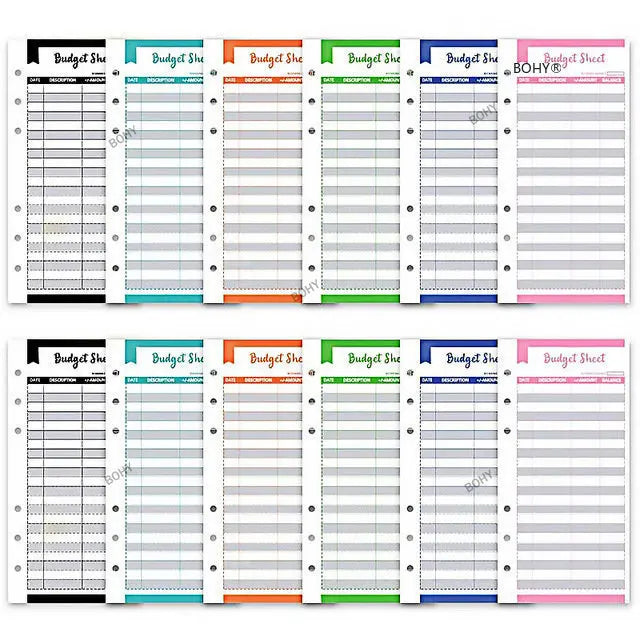 A6 PU Leather Budget Binder Set – Cash Envelopes System, Pockets, Money Organizer, Bill Saving Accessories