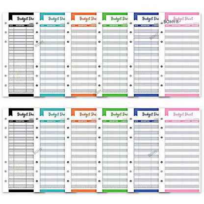 A6 PU Leather Budget Binder Set – Cash Envelopes System, Pockets, Money Organizer, Bill Saving Accessories