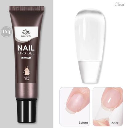 BORN PRETTY 30ML Nail Rhinestone & Gem Glue Gel – 3D Sculpting Adhesive for Nail Art, Flower Carving & DIY Decoration