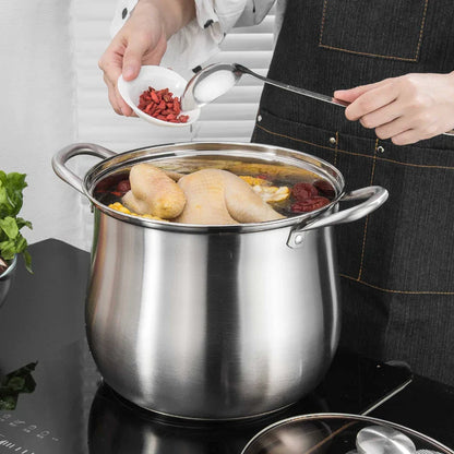 Large Stainless Steel Stock Pot – Durable Kitchen Pot for Soups, Stews & More