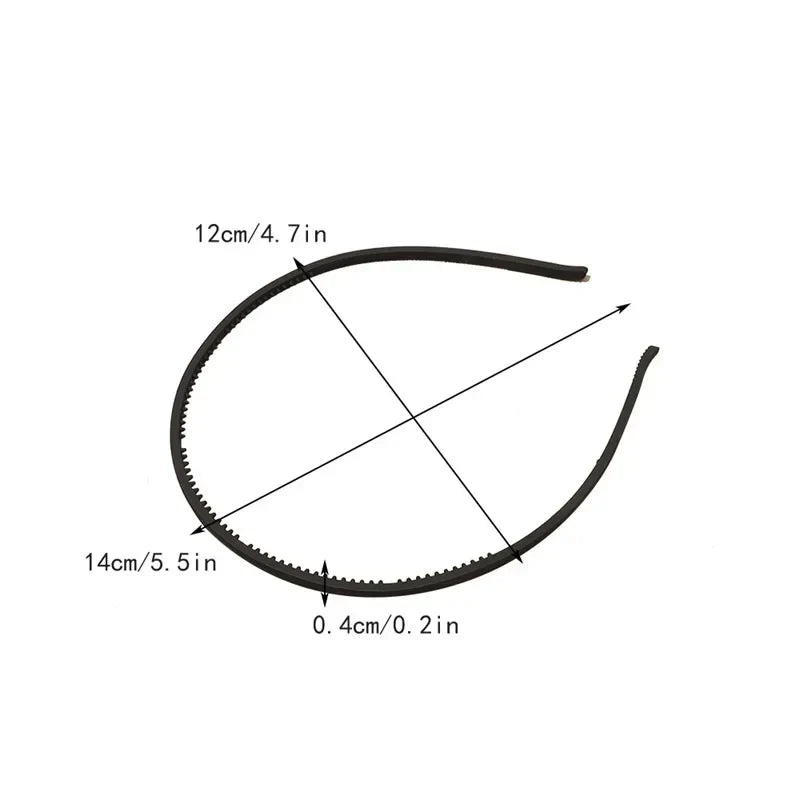 Elegant Non-Slip Toothed Hair Hoop – Thin Plastic Bezel Headband for Women & Girls