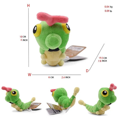 Caterpillar Green Plush Toy – 5-Inch Stuffed Animal, Kids Birthday Gift, Boys & Girls Decor