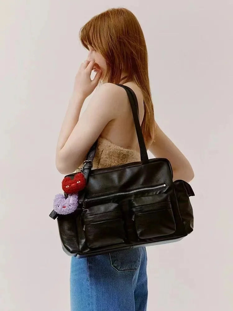 SAMO ONDOH Korean Medium Motorbike Crossbody Bag – Same Style as Song Yuqi