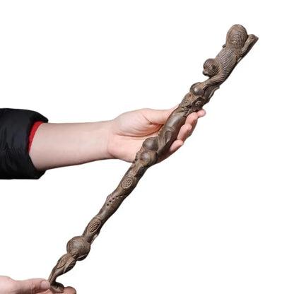 Premium Agarwood Monkey Back Scratcher - 15-Inch Hand-Carved Wooden Body Massager & Zen Decor