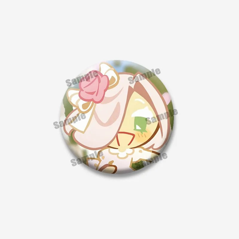 Cookie Run Kingdom Shadow & Milk Button Brooch – Cute Cartoon Enamel Pin for Bags, Clothing & DIY Accessories