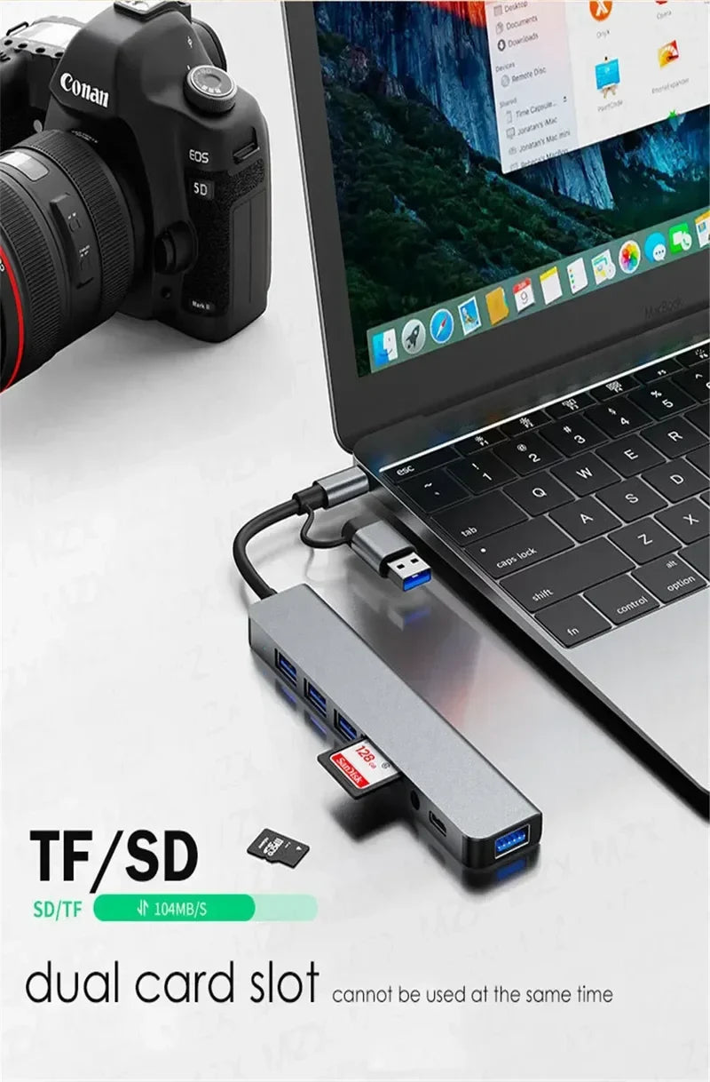 USB-C Hub Thunderbolt 3 Docking Station Splitter – Laptop Adapter for MacBook Air M1 & iPad Pro