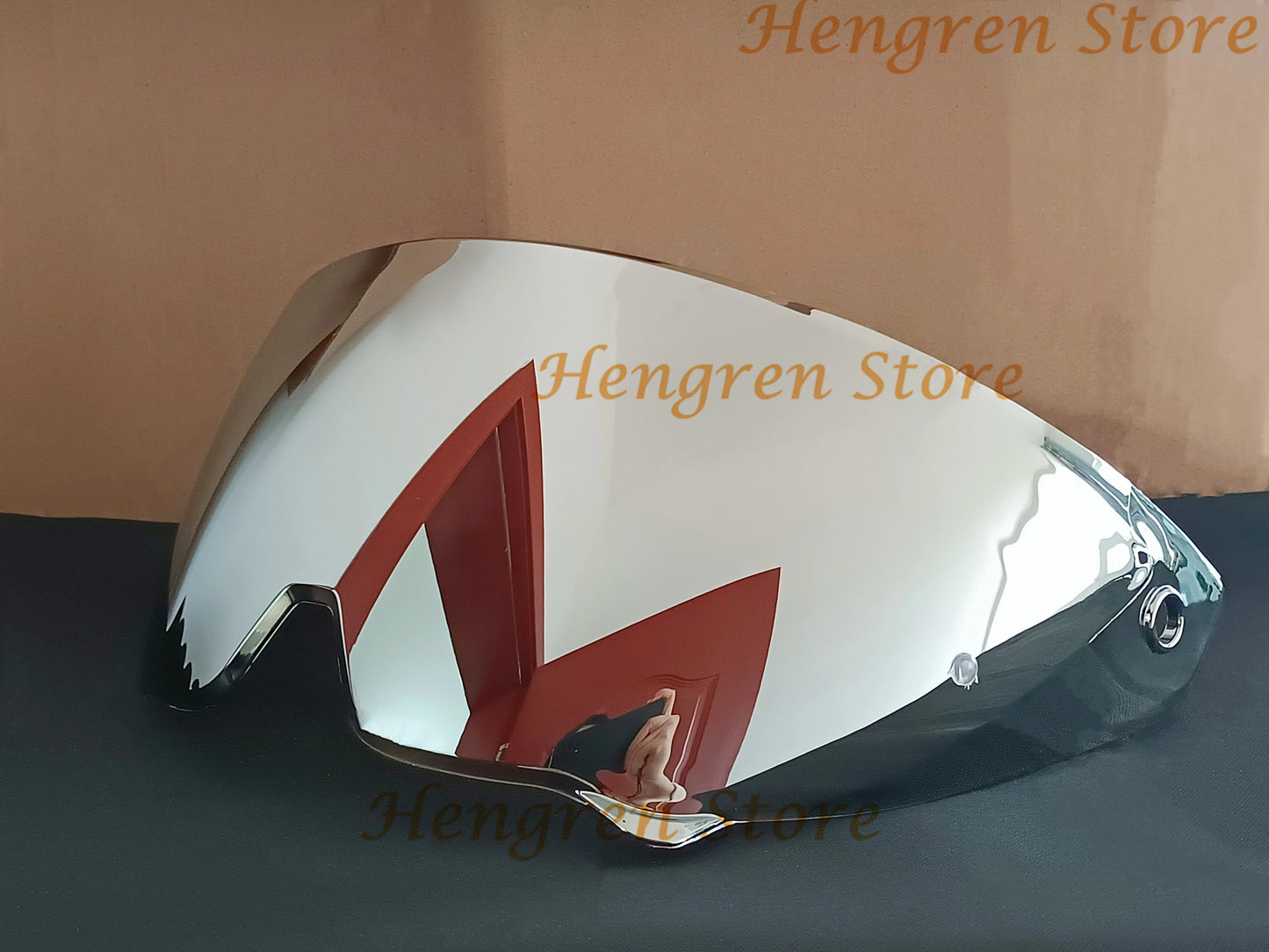 Helmet Visor Lens for RUROC ATLAS 3.0/4.0 – Plating Silver & Red Motorcycle Helmet Shield Replacement Goggles