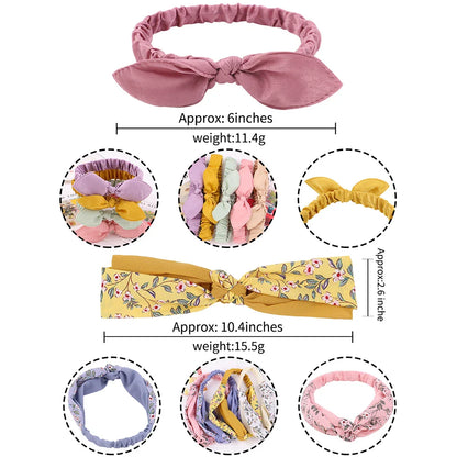 New Women's Suede Soft Print Headbands - Vintage Boho Cross Knot Elastic Hairbands, Solid Color, Girls Hair Accessories