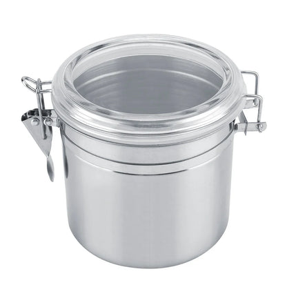 Stainless Steel Vacuum-Sealed Coffee Container – Beans Storage Jar for Home & Kitchen, 800-1800ml Options