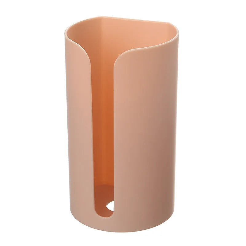 Nail-Free Wall-Mounted Plastic Garbage Bag Holder – Trash & Cotton Pad Storage Box for Home, Kitchen, and Bathroom
