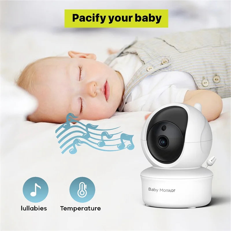 Babystar 5" Video Baby Monitor — Remote Pan-Tilt-Zoom Camera with Two-Way Audio, VOX Mode, and Lullabies