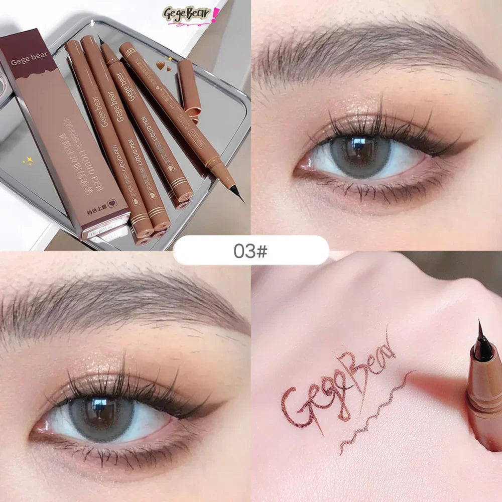 Gege Bear Liquid Eyeliner Pen – Waterproof, Smudge-Proof, Fast & Precise Makeup with Quick Drying Formula