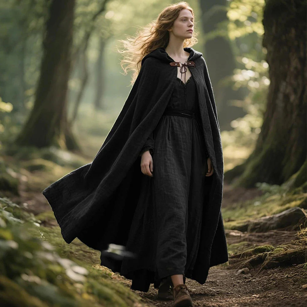 Medieval Cosplay Hooded Cloak – Cape for Halloween, Party, and Performance Costumes