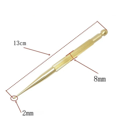 Brass Acupressure Pen – Ear Acupoint Massage Stick for Eyesight Improvement & Meridian Therapy