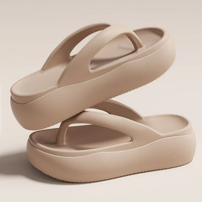 Height-Increasing Platform Slippers - 5CM EVA Non-Slip Lightweight Beach Sandals for Women