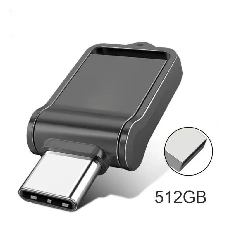 Xiaomi 2TB USB 3.1 Flash Drive — High-Speed Type-C 2-in-1 Metal U Disk, Waterproof, Universal for Mobile & PC