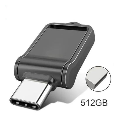 Xiaomi 2TB USB 3.1 Flash Drive — High-Speed Type-C 2-in-1 Metal U Disk, Waterproof, Universal for Mobile & PC