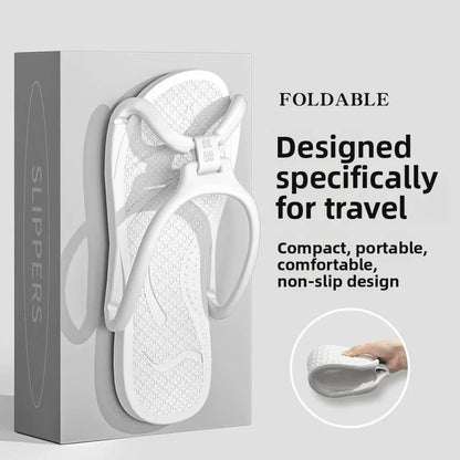 Foldable Unisex Travel Slippers EVA Flip Flops – Lightweight Non-Slip Hotel Bathroom Indoor Outdoor Portable Comfort Sandals
