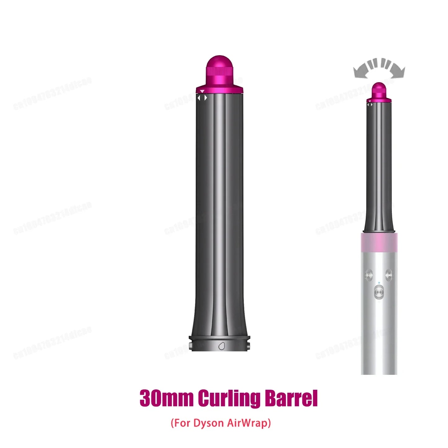 Dyson Airwrap HS01/HS05 Hair Styling Nozzle Brush – 30/40mm Anti-Hair Auto-Curling 360° Rotating Attachment for Dyson Hair Dryer