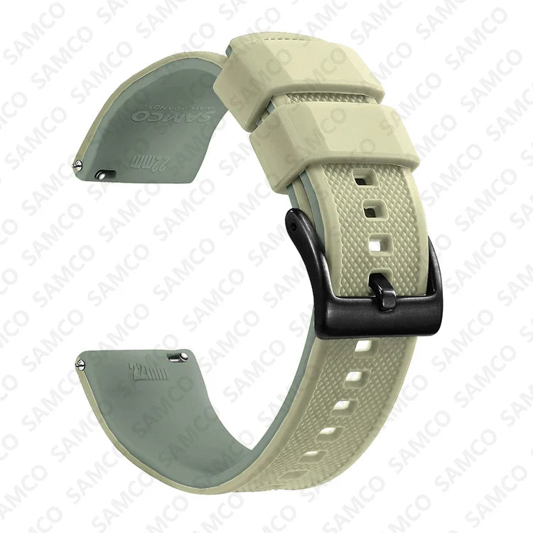 Premium Silicone Watch Band - Quick Release Rubber Replacement Strap for 18mm 20mm 22mm Watches