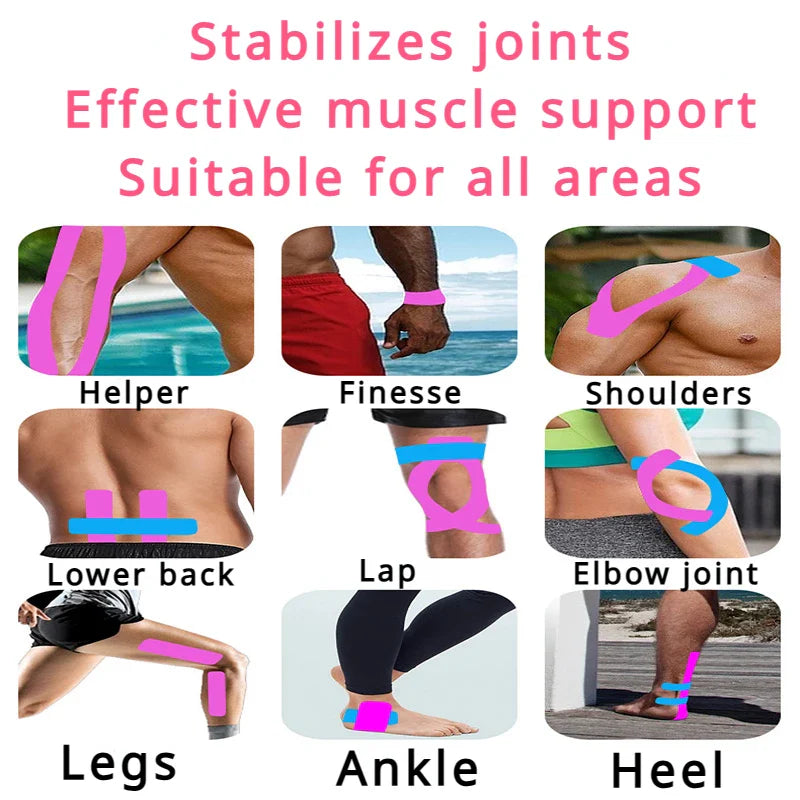 Sports Tape Muscle Patch - 5cm x 5m Lift Chest Tape, Anti-Sagging Knee & Elbow Stretch Fitness Brace