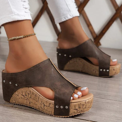 Women’s High Heel Platform Sandals – Summer Wedge Peep Toe Slippers, Stylish Sandalias de Mujer