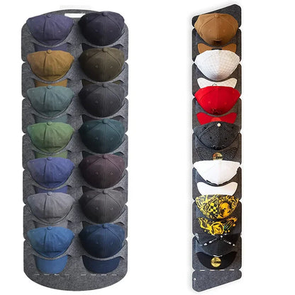 Felt Hat Storage Rack – Wall-Mount Cap Holder & Organizer for Baseball Hats