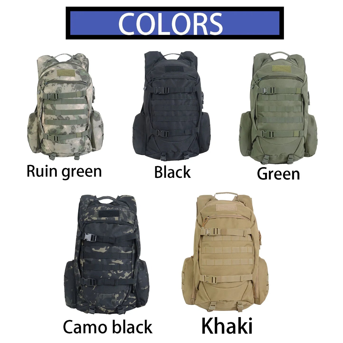 45L Waterproof Tactical Backpack – Outdoor Fishing, Hunting, Hiking & Camping Rucksack