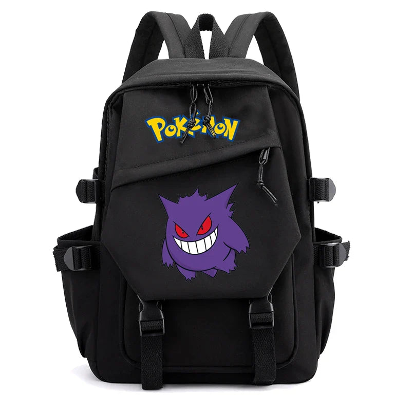 Pokemon Waterproof Women’s Backpack – Pikachu, Gengar, Snorlax Schoolbag for Girls & Students
