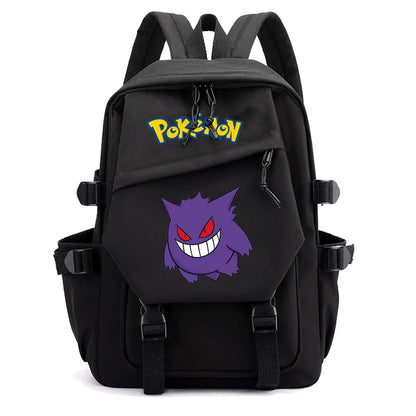 Pokemon Waterproof Women’s Backpack – Pikachu, Gengar, Snorlax Schoolbag for Girls & Students