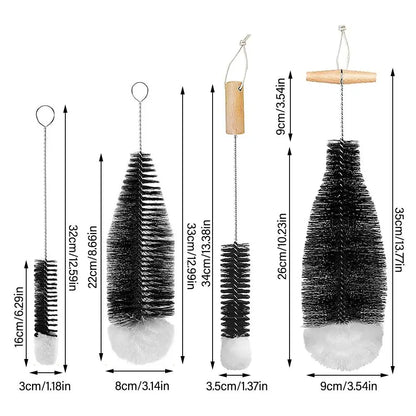 Beechwood Handled Soda Stream Bottle Brush | Glassware & Jars Cleaner | Kitchen Cleaning Tool for Drinkware & Wineglass Bottles