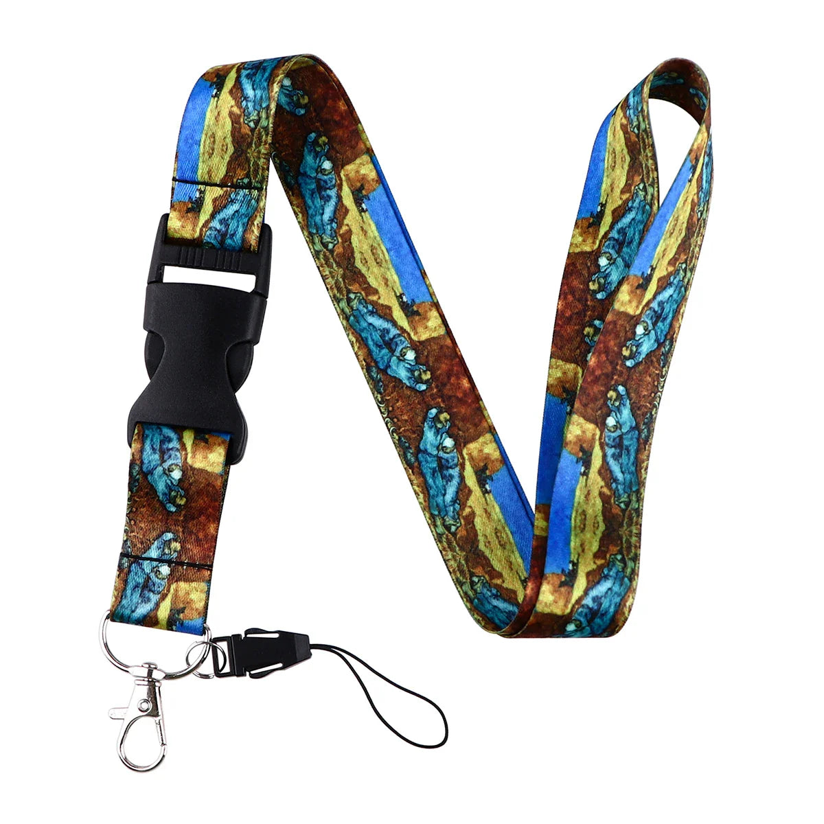 Van Gogh Starry Night Art Neck Strap Lanyard – Keychain Badge Holder for ID, Credit Card & Keys Accessories