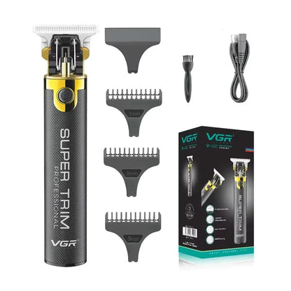 VGR T9 Professional Hair Trimmer – Rechargeable Electric Barber Clippers, Metal Haircut Machine for Men V-082
