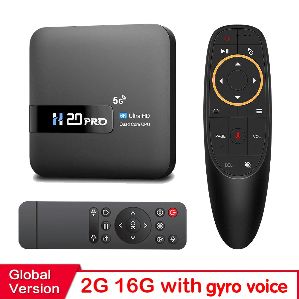H20PRO Smart Android TV Box – Android 10.0, 16GB, Dual WiFi 2.4&5G, 4K/1080P Media Player with Play Store